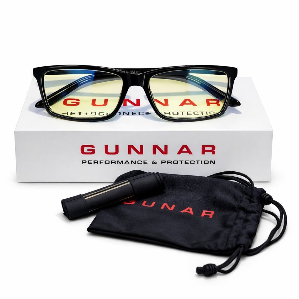 Gunnar HAUS Onyx +1.00 Blue Light Blocking Reading Glasses NWT